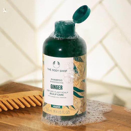 <h1><strong style="background-color: rgb(255, 255, 255); color: rgb(15, 17, 17);">The Body Shop Ginger Anti-Dandruff Shampoo | Clears Flakes &amp; Calms Scalp | With Ginger &amp; Birch Bark Extract | For Healthy Hair Growth | For Dry, Flaky Scalps | 250ml</strong></h1><p><br></p>